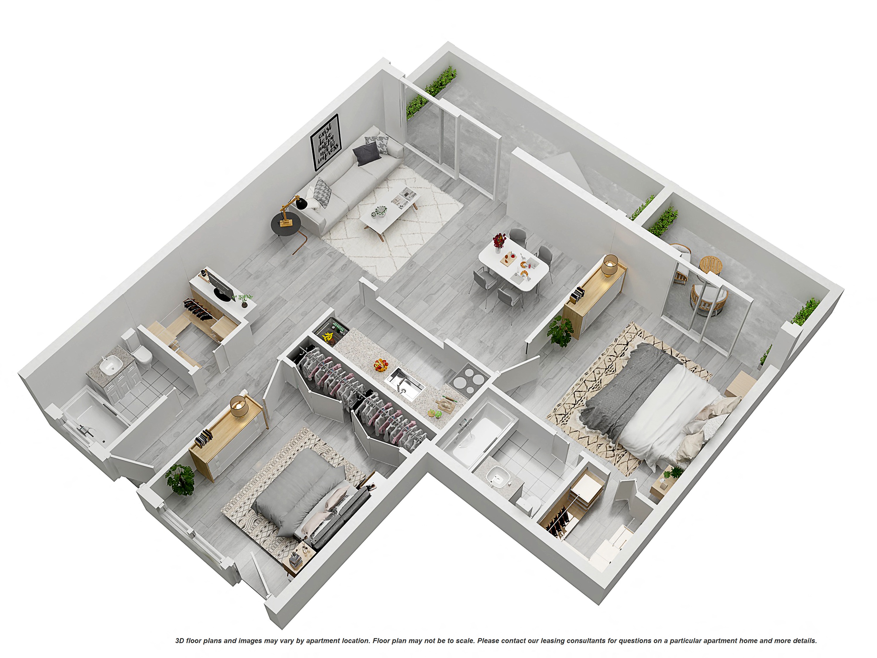 Floor plan for 2 beds, 2 baths, 919 sqft
